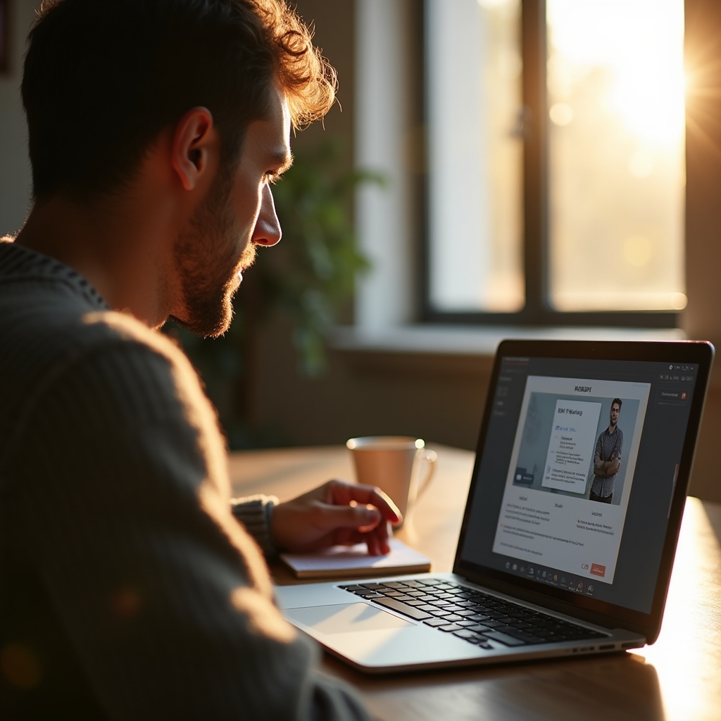 Účastníci webináře sledují na noteboocích prezentaci o struktuře nabídky